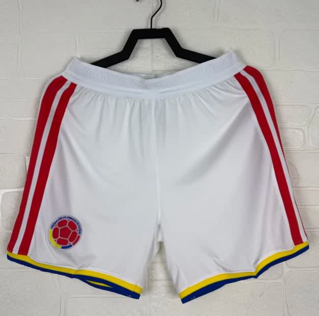 AAA(Thailand) Colombia 2026 Home White Soccer Shorts (Player) AAA(Thailand) Colombia 2026 Home White Soccer Shorts (Player)