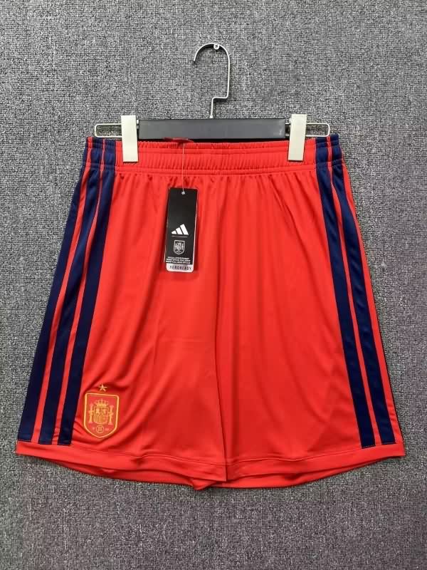 AAA(Thailand) Spain 2026 Red Soccer Shorts AAA(Thailand) Spain 2026 Red Soccer Shorts