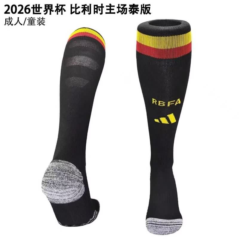 AAA(Thailand) Belgium 2026 Home Soccer Socks AAA(Thailand) Belgium 2026 Home Soccer Socks