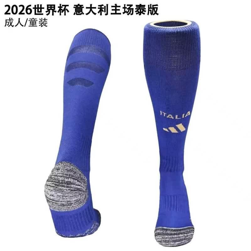 AAA(Thailand) Italy 2026 Home Soccer Socks AAA(Thailand) Italy 2026 Home Soccer Socks