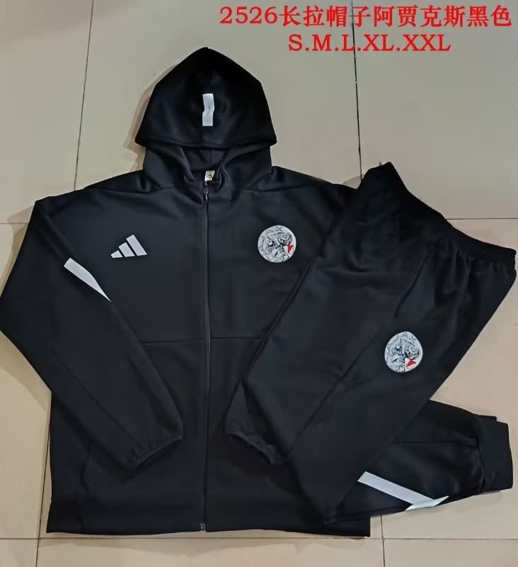 AAA(Thailand) Ajax 25/26 Black Soccer Tracksuit 03