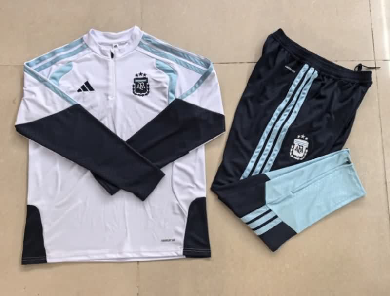 Argentina 2026 Kids White Soccer Tracksuit Argentina 2026 Kids White Soccer Tracksuit