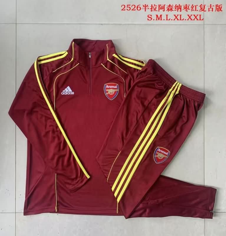 AAA(Thailand) Arsenal 25/26 Red Soccer Tracksuit 03