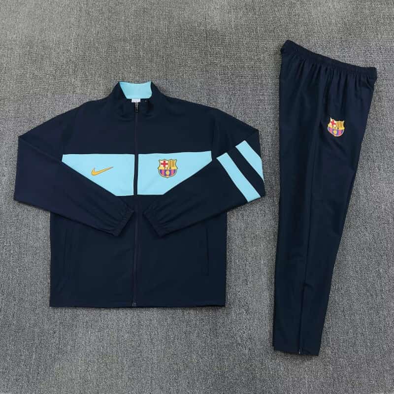 AAA(Thailand) Barcelona 25/26 Black Soccer Tracksuit 06