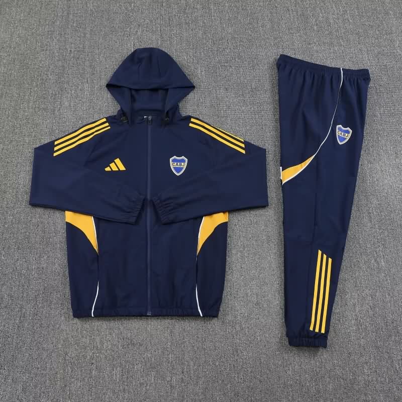 AAA(Thailand) Boca Juniors 2025 Dark Blue Soccer Tracksuit 04