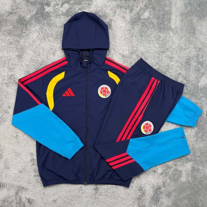 AAA(Thailand) Colombia 2026 Dark Blue Soccer Tracksuit 02