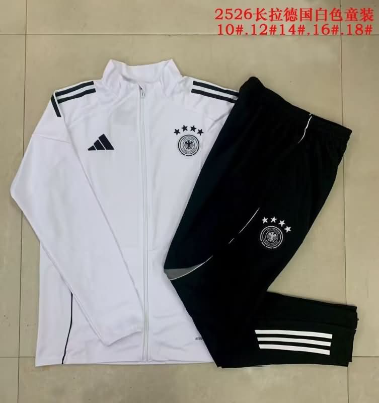 Germany 2025 Kids White Soccer Tracksuit 03