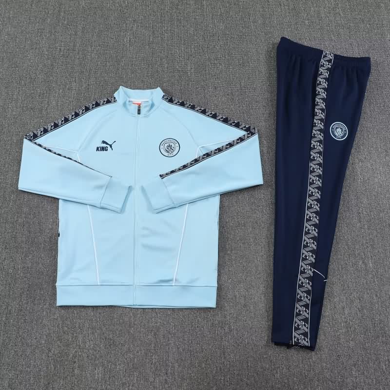 AAA(Thailand) Manchester City 25/26 Light Blue Soccer Tracksuit 03 AAA(Thailand) Manchester City 25/26 Light Blue Soccer Tracksuit 03