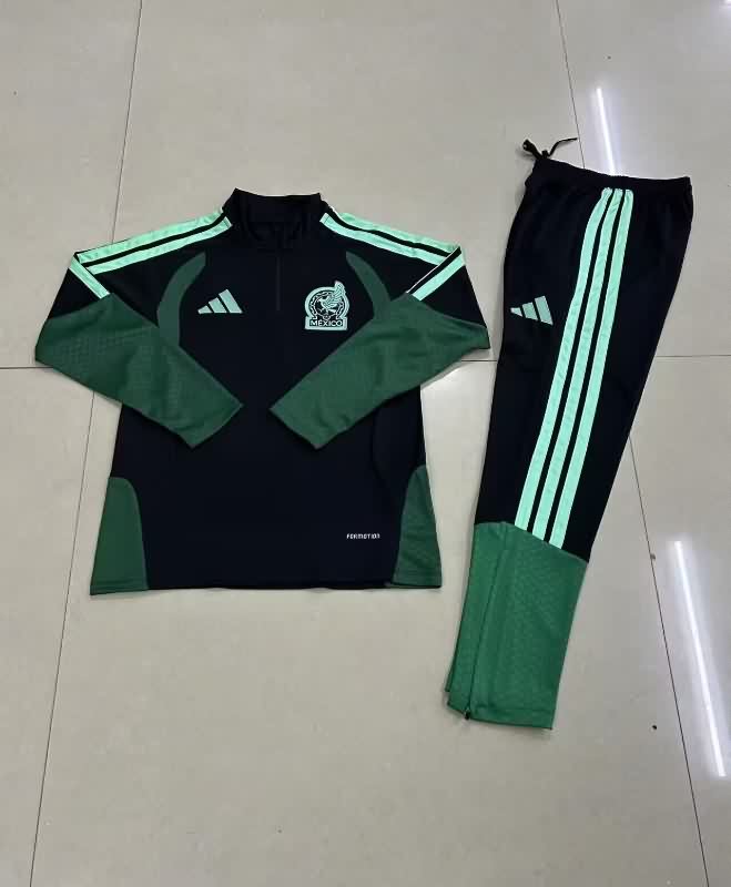 AAA(Thailand) Mexico 2025 Black Soccer Tracksuit 02