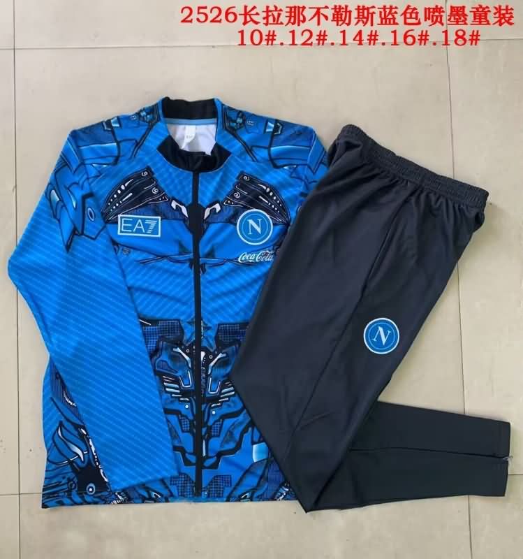 Napoli 25/26 Kids Blue Soccer Tracksuit 02