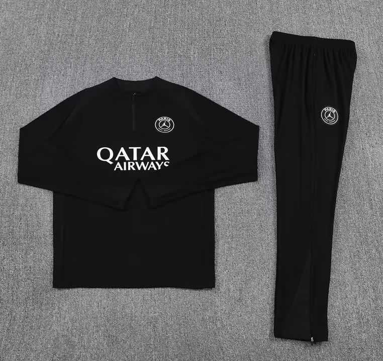 AAA(Thailand) Paris St Germain 25/26 Black Soccer Tracksuit 08 AAA(Thailand) Paris St Germain 25/26 Black Soccer Tracksuit 08