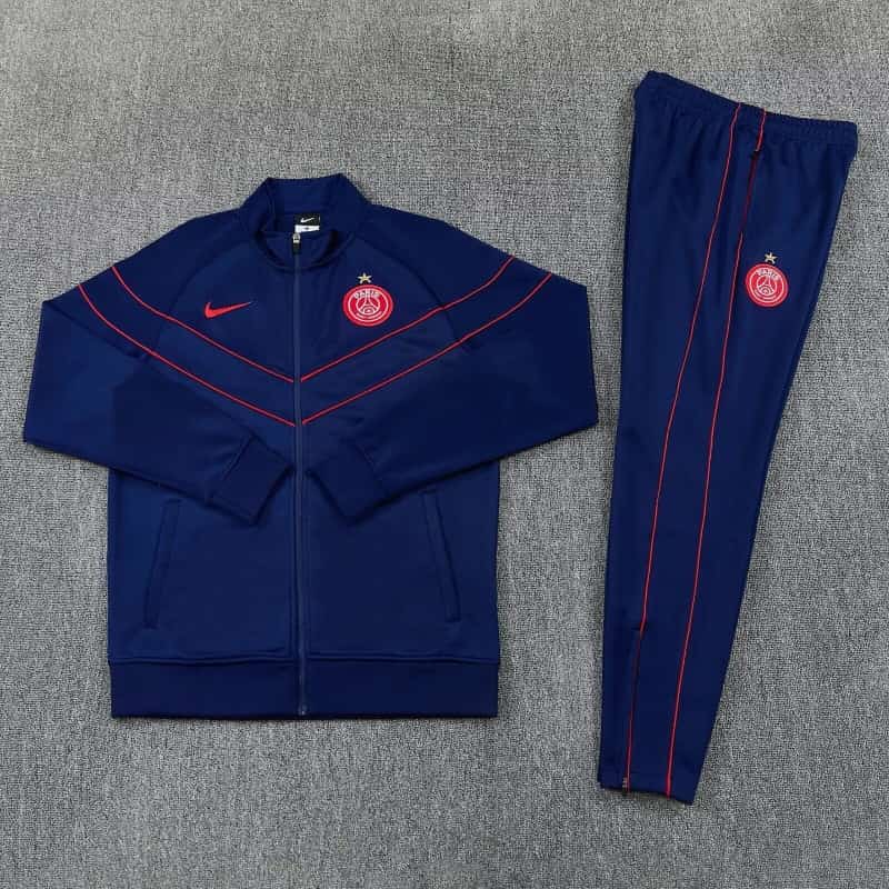 AAA(Thailand) Paris St Germain 25/26 Dark Blue Soccer Tracksuit 10