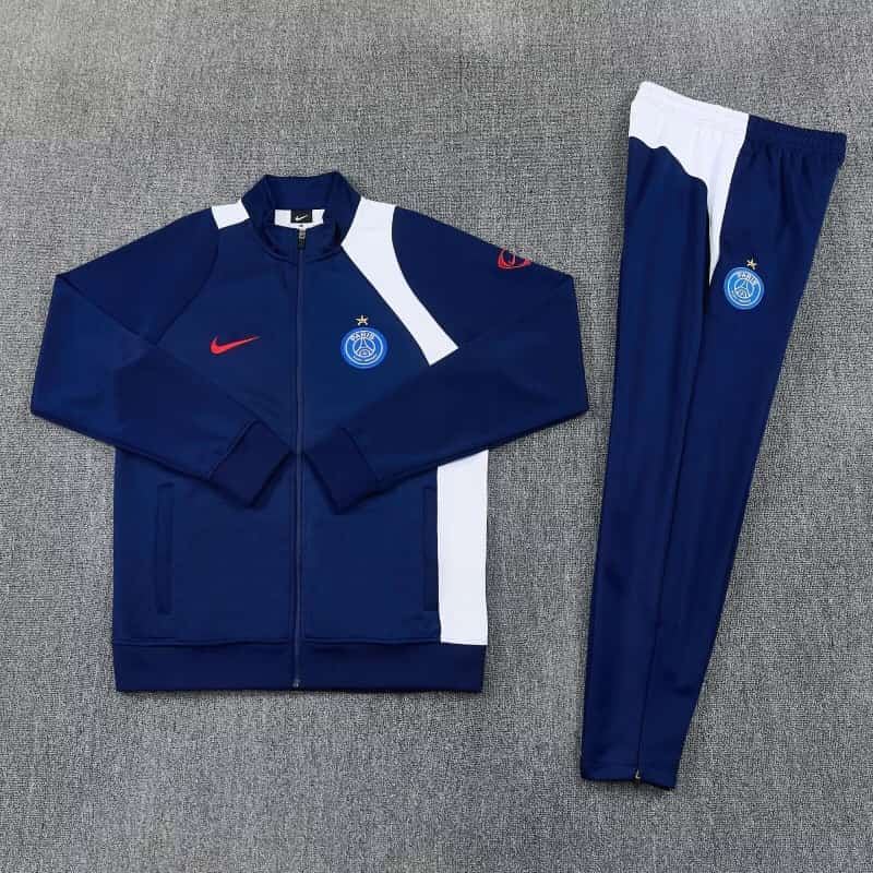 AAA(Thailand) Paris St Germain 25/26 Dark Blue Soccer Tracksuit 11