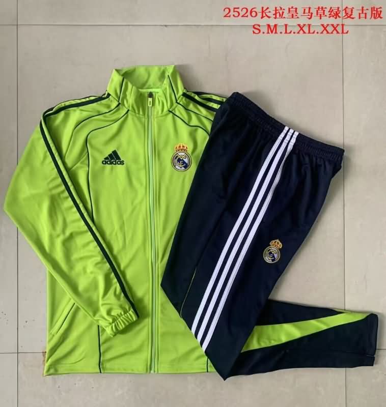 AAA(Thailand) Real Madrid 25/26 Green Soccer Tracksuit 04