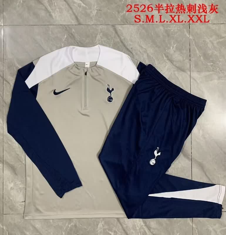 AAA(Thailand) Tottenham 25/26 Grey Soccer Tracksuit