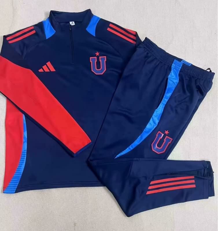 AAA(Thailand) Universidad Chile 2025 Dark Blue Soccer Tracksuit