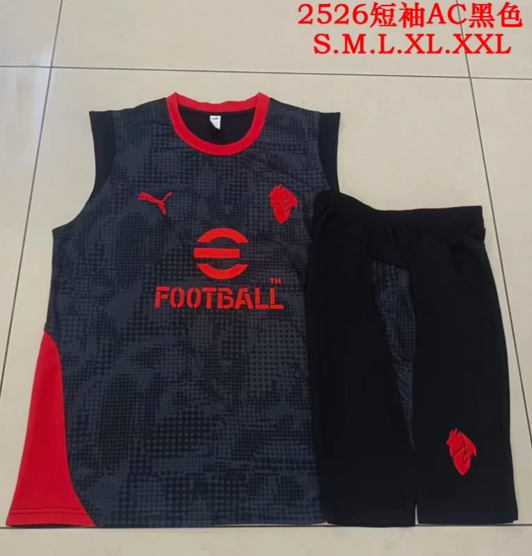 AAA(Thailand) AC Milan 25/26 Black Soccer Training Sets 02 AAA(Thailand) AC Milan 25/26 Black Soccer Training Sets 02