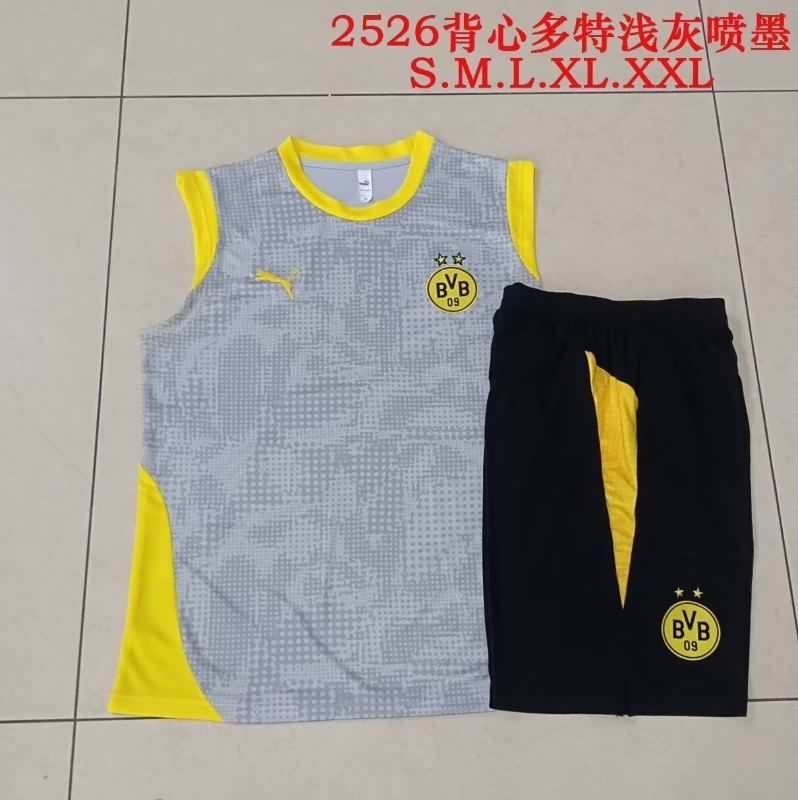 AAA(Thailand) Dortmund 25/26 Grey Soccer Training Sets 02 AAA(Thailand) Dortmund 25/26 Grey Soccer Training Sets 02