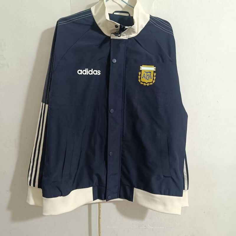 AAA(Thailand) Argentina 2025 Dark Blue Soccer Windbreaker