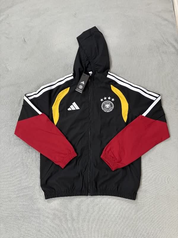 AAA(Thailand) Germany 2025 Black Soccer Windbreaker 03