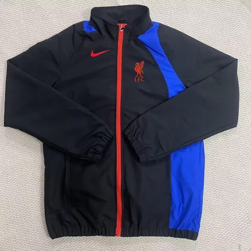 AAA(Thailand) Liverpool 25/26 Black Soccer Windbreaker 03