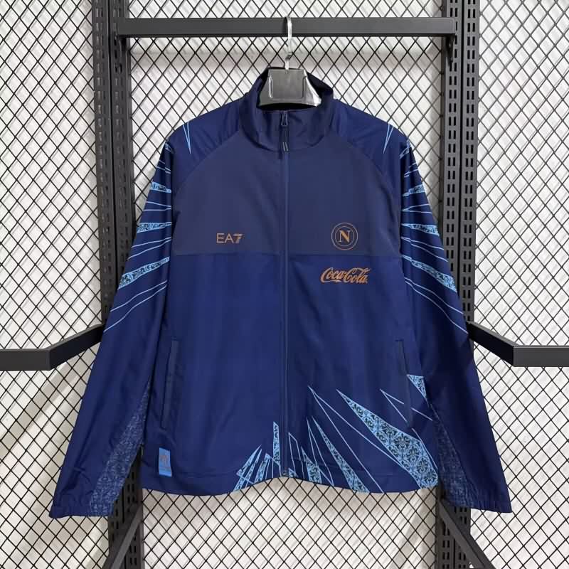 AAA(Thailand) Napoli 25/26 Dark Blue Soccer Windbreaker