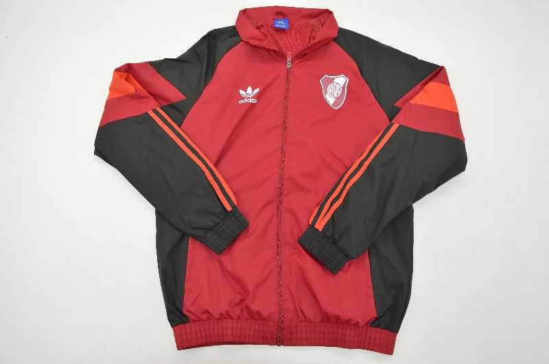 AAA(Thailand) River Plate 2025 Red Soccer Windbreaker