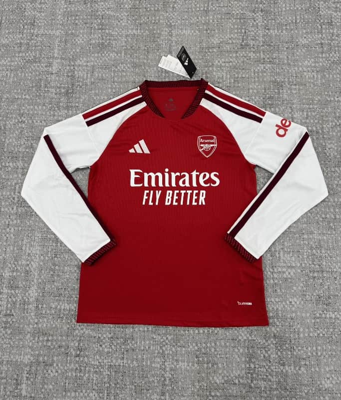 AAA(Thailand) Arsenal 26/27 Home Long Sleeve Soccer Jersey (Leaked)