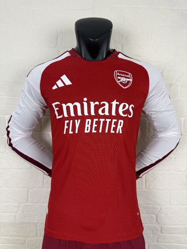 AAA(Thailand) Arsenal 26/27 Home Long Sleeve Soccer Jersey (Player) Leaked