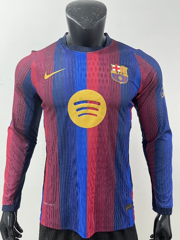 AAA(Thailand) Barcelona 26/27 Home Long Sleeve Soccer Jersey (Player) Leaked