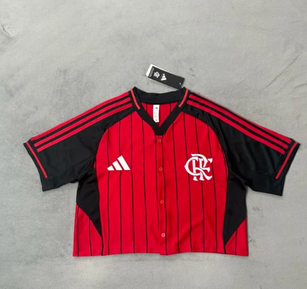AAA(Thailand) Flamengo 2026 MLB Red Women Cropped Soccer Jersey