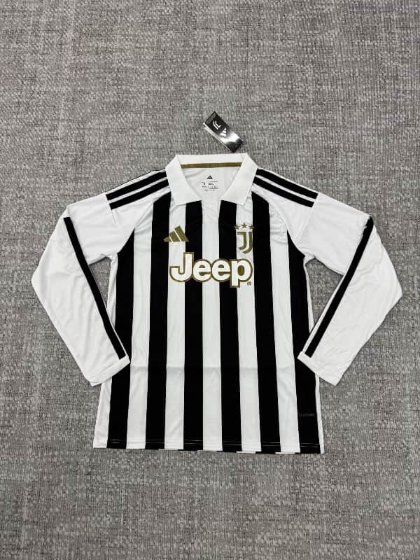 AAA(Thailand) Juventus 26/27 Home Long Sleeve Soccer Jersey (Leaked)