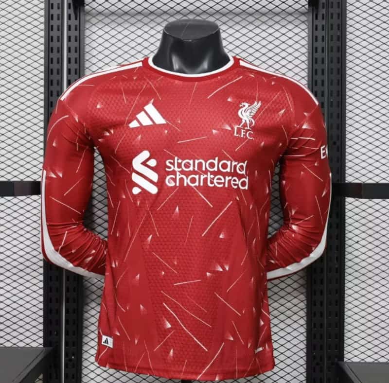 AAA(Thailand) Liverpool 26/27 Home Long Sleeve Soccer Jersey (Player) Leaked