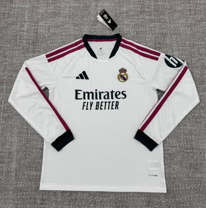 AAA(Thailand) Real Madrid 26/27 Home Long Sleeve Soccer Jersey (Leaked)