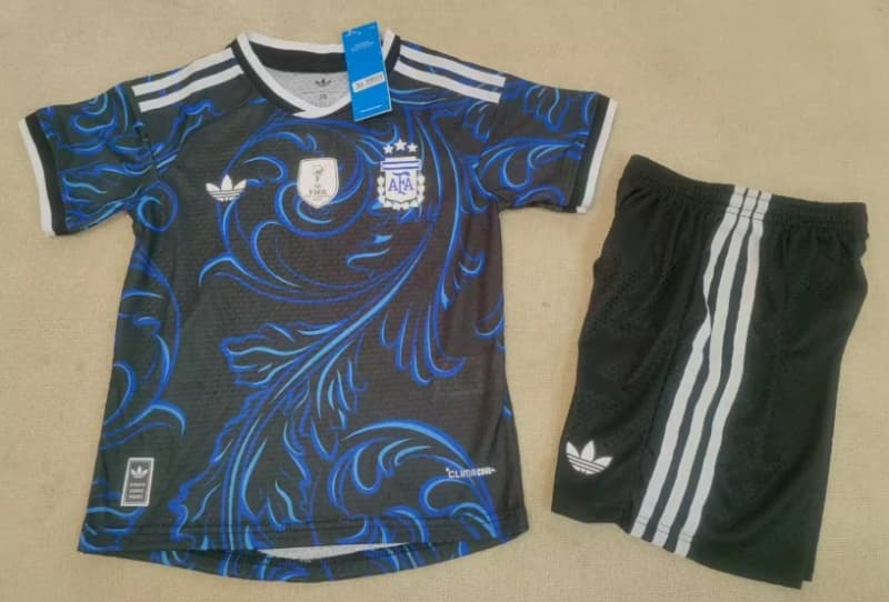 Argentina 2026 Kids World Cup Away Soccer Jersey And Shorts (Player)