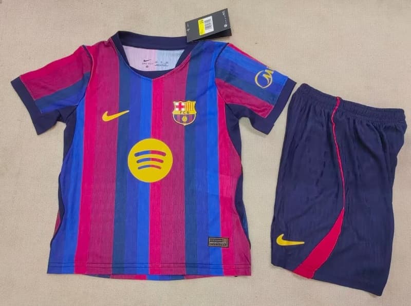 Barcelona 26/27 Kids Home Soccer Jersey And Shorts (Player) Leaked
