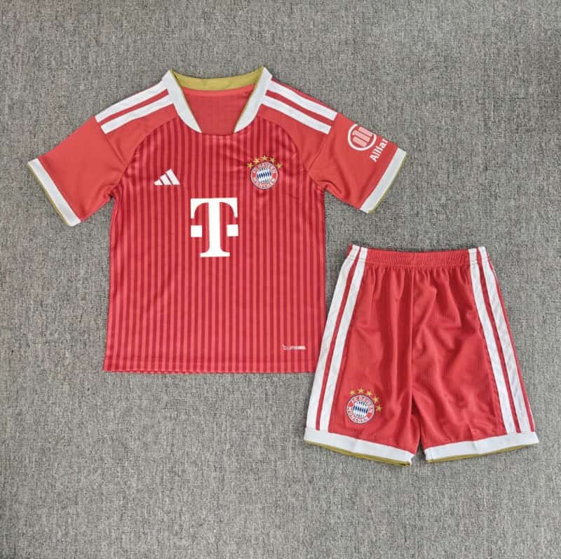 Bayern Munich 26/27 Kids Home Soccer Jersey And Shorts (Leaked)
