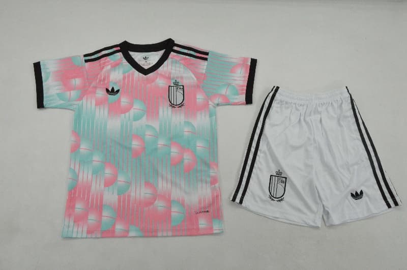 Belgium 2026 Kids World Cup Away Soccer Jersey And Shorts