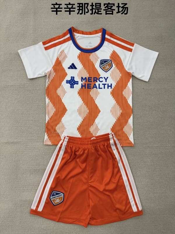 Cincinnati 2026 Kids Away Soccer Jersey And Shorts