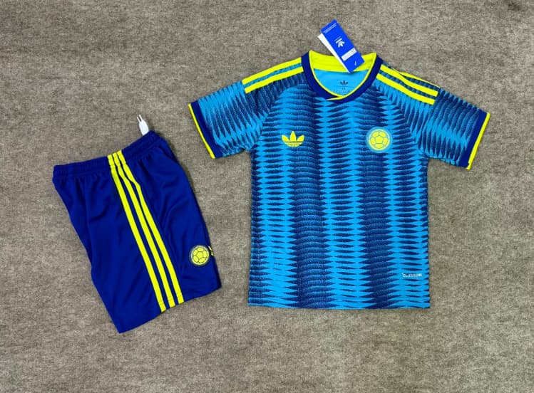 Colombia 2026 Kids World Cup Away Soccer Jersey And Shorts