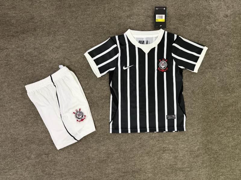 Corinthians 2026 Kids Away Soccer Jersey And Shorts