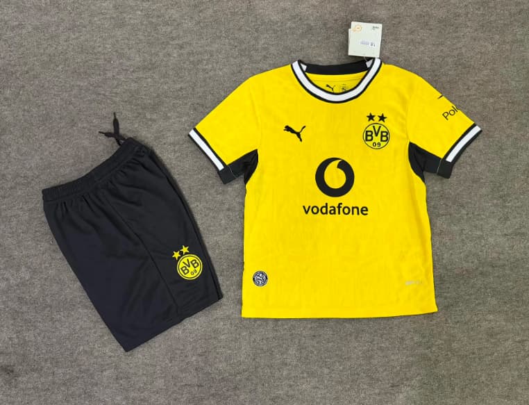Dortmund 26/27 Kids Home Soccer Jersey And Shorts (Leaked)