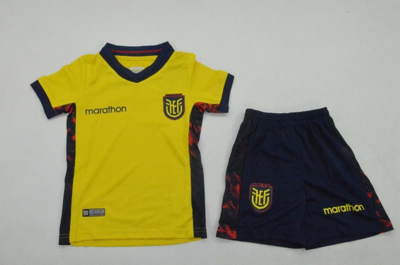 Ecuador 2026 Kids Home Soccer Jersey And Shorts