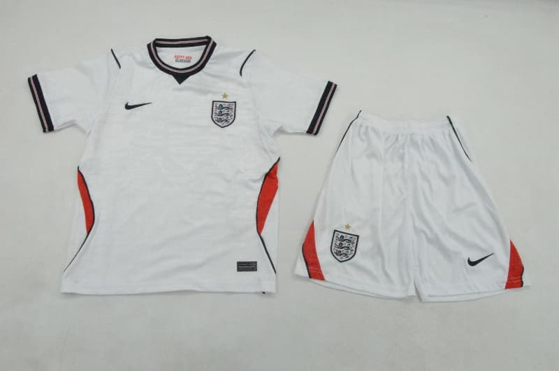 England 2026 Kids World Cup Home Soccer Jersey And Shorts