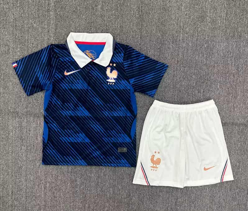 France 2026 Kids World Cup Home Soccer Jersey And Shorts