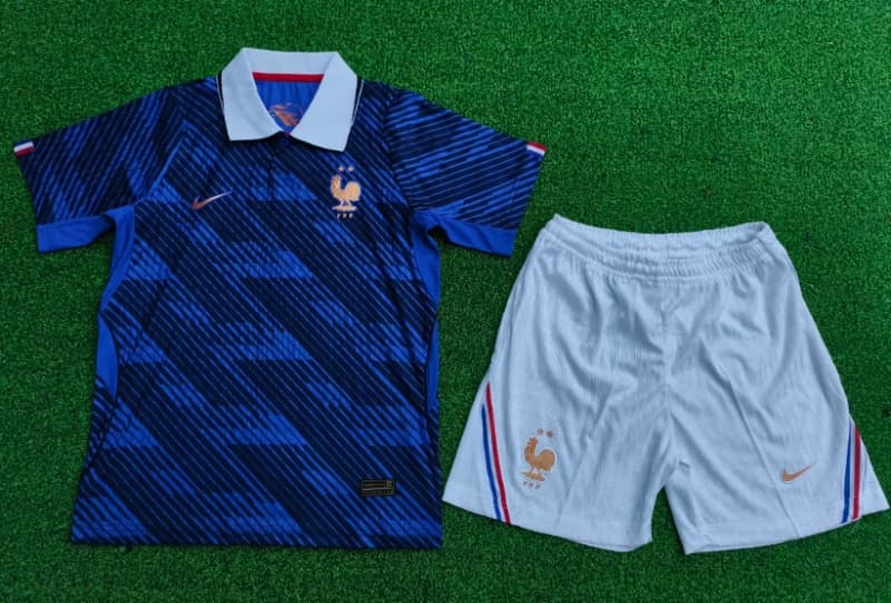France 2026 Kids World Cup Home Soccer Jersey And Shorts (Player)