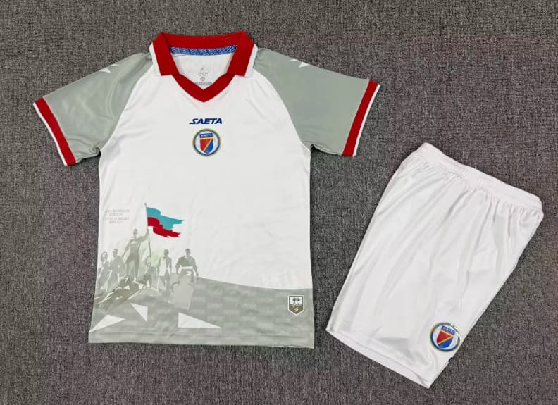 Haiti 2026 Kids Away Soccer Jersey And Shorts