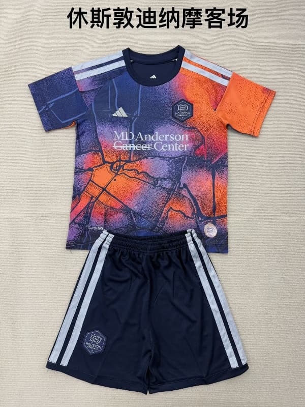 Houston Dynamo 2026 Kids Away Soccer Jersey And Shorts