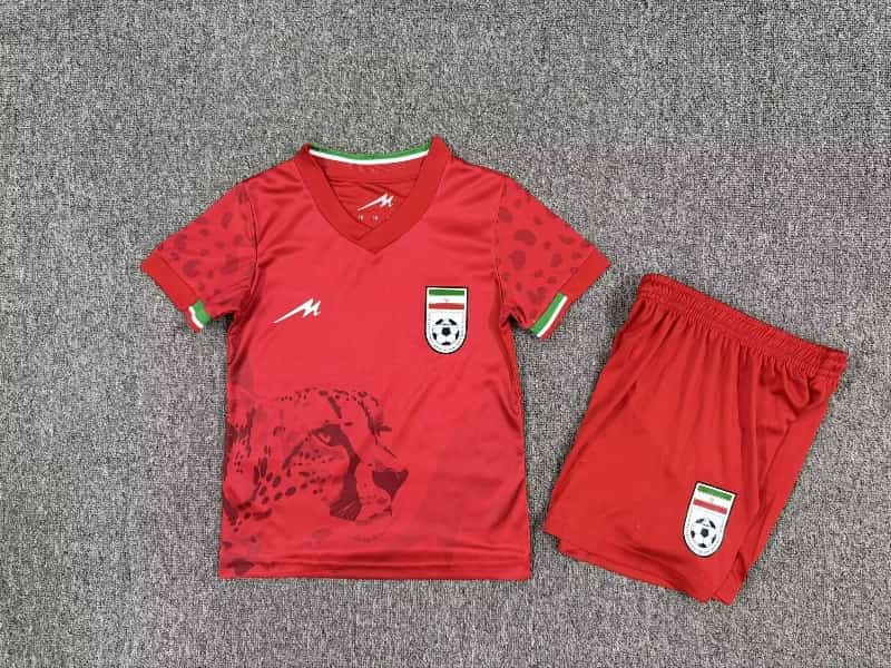 Iran 2026 Kids Away Soccer Jersey And Shorts