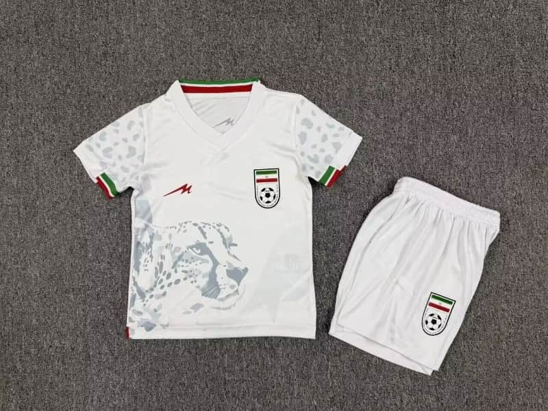 Iran 2026 Kids Home Soccer Jersey And Shorts